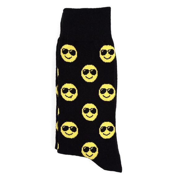 Men's Crew Socks -Smiley Face- Cool- NWT - Picture 5 of 7